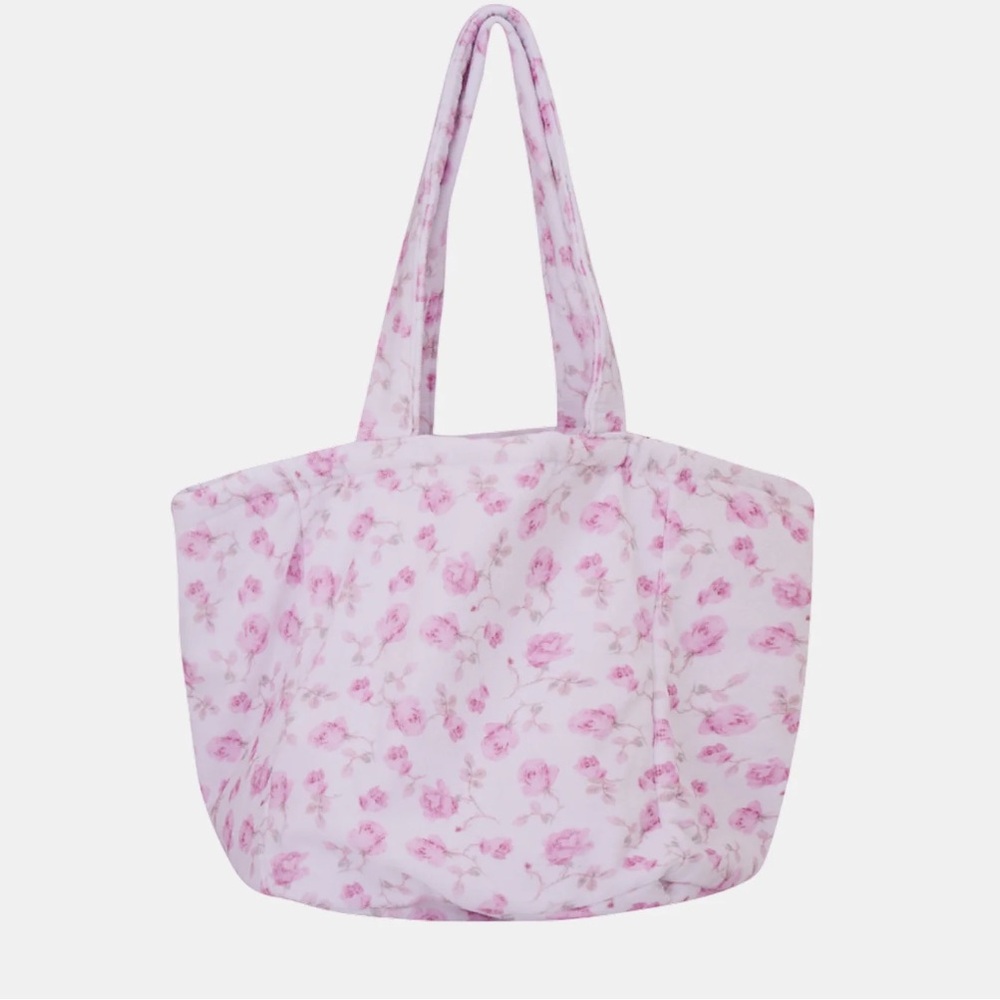 LoveShackFancy rosaline heirloom terry tote / travel bag / beach bag / overnight